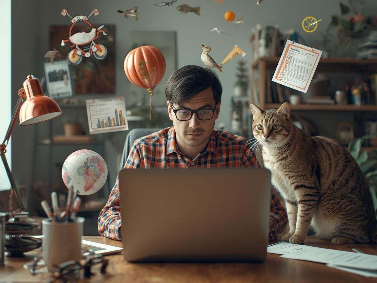 Kedi İle Evde Çalışma ve Uzaktan Çalışma İpuçları