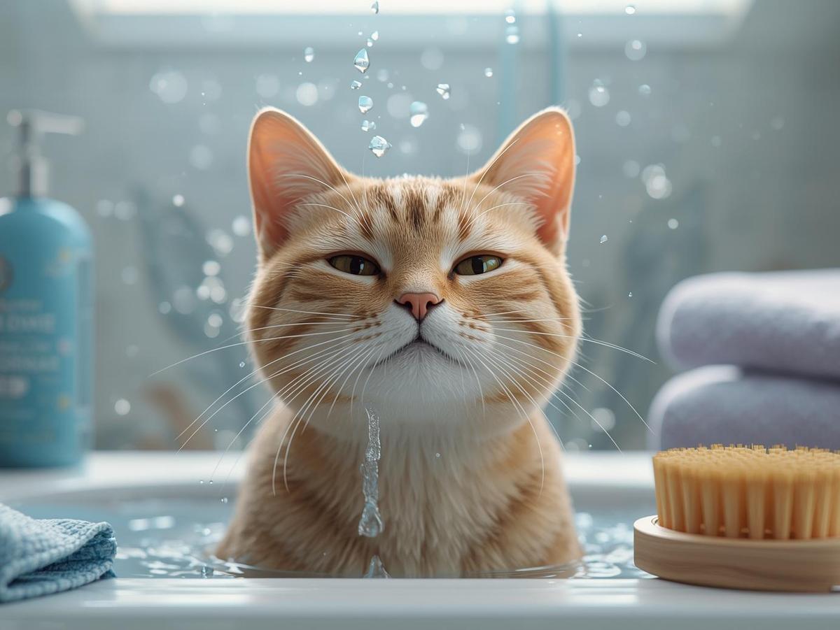 Kedilerde Evde Banyo ve Temizlik